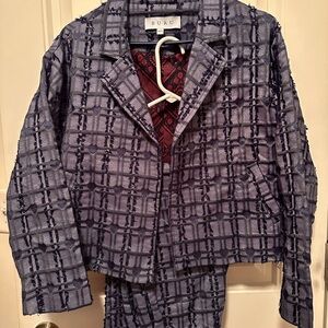 Buru Blue Heart denim Blazer and Pants Set